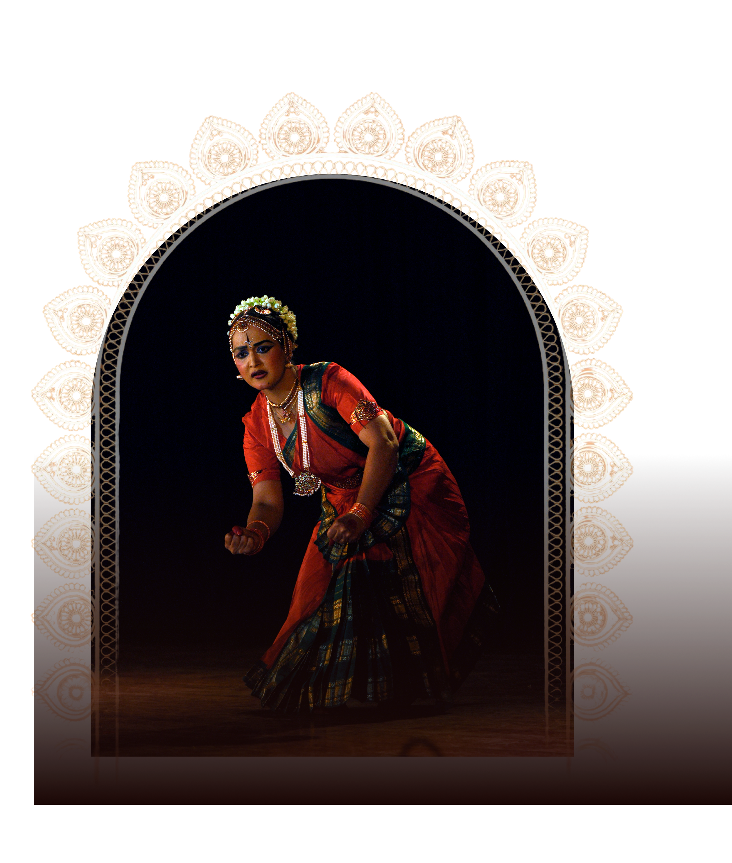 Classical dancer in traditional pose
