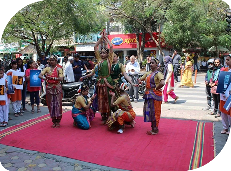 Cultural event featuring traditional dance presentation