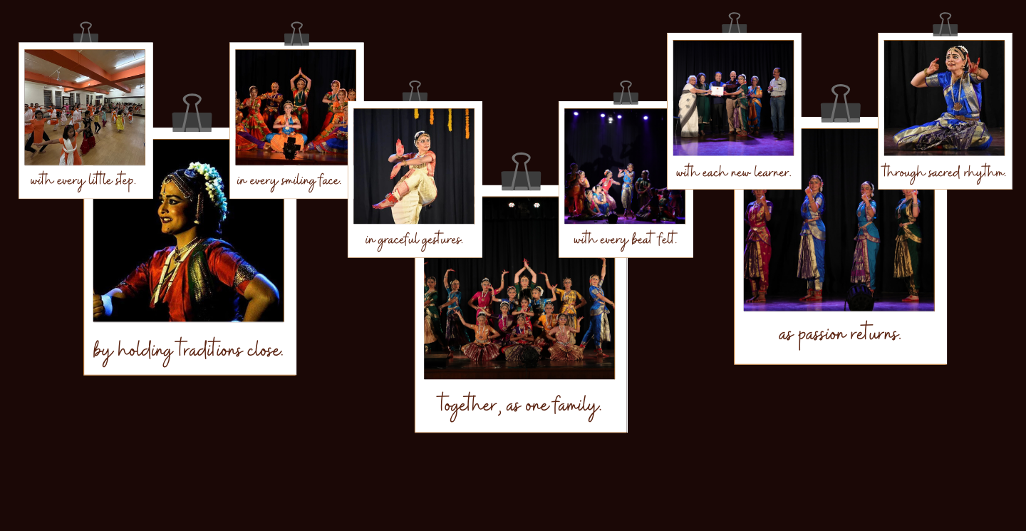 Vision board showing academy's growth and achievements